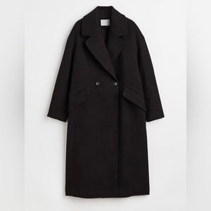 Black oversized coat - Size Medium